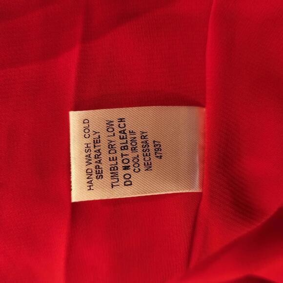 NWT SugarLips Red Smocked Dress with Long Sleeves Size Small - Picture 5 of 8